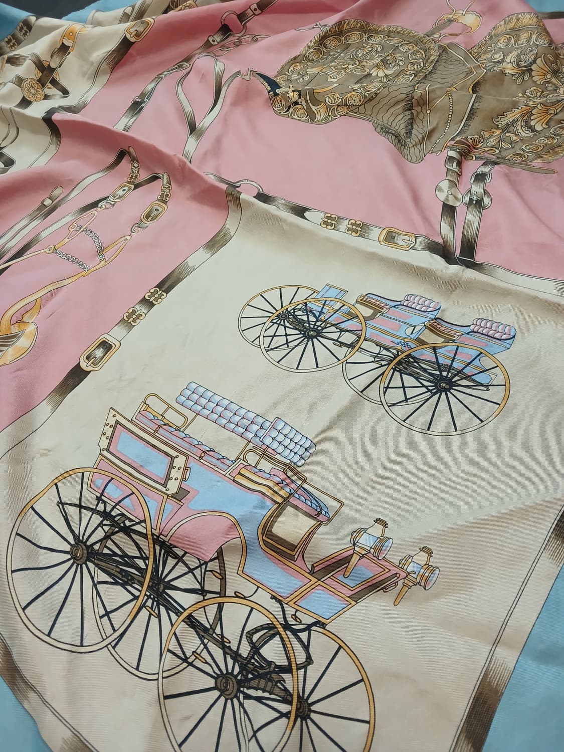 마차 실크 스카프 상품이미지2