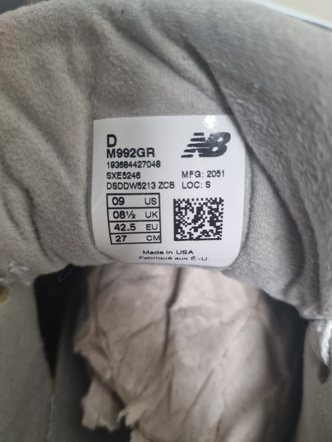 뉴발란스 992 그레이 270 상품이미지4