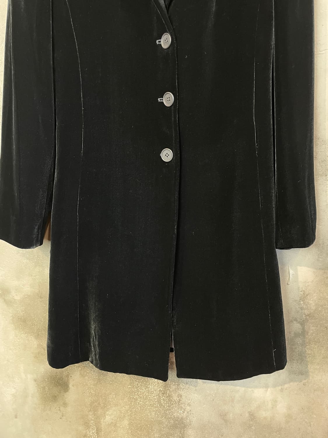 90s 아르마니 사이드짚 벨벳 코트  상품이미지6