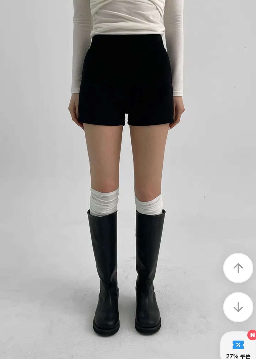 블랙업 프렌느 밴딩 숏팬츠  상품이미지2