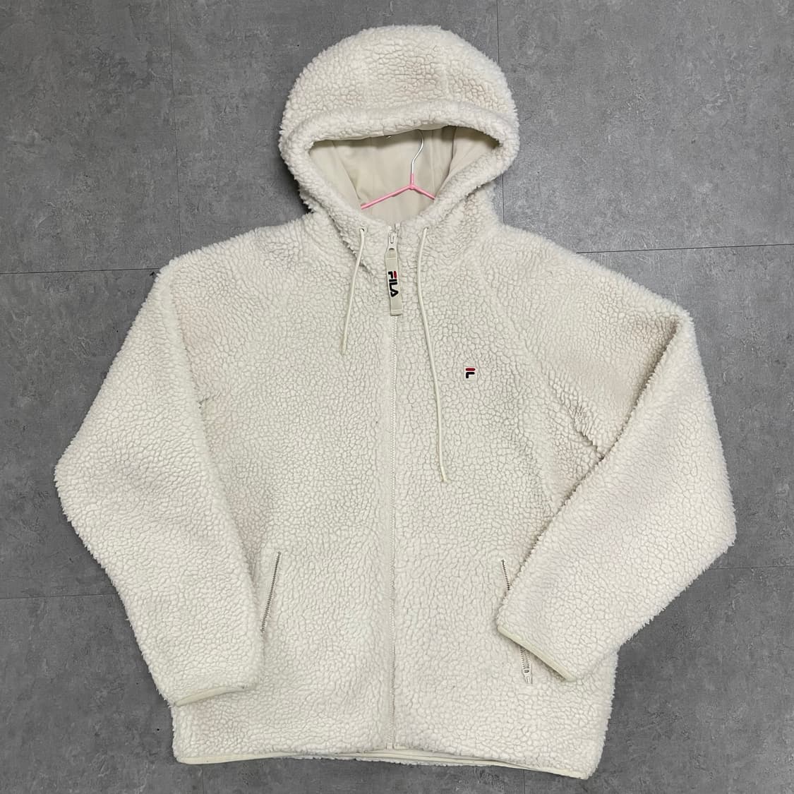 휠라 뽀글이 후드집업 상품이미지1