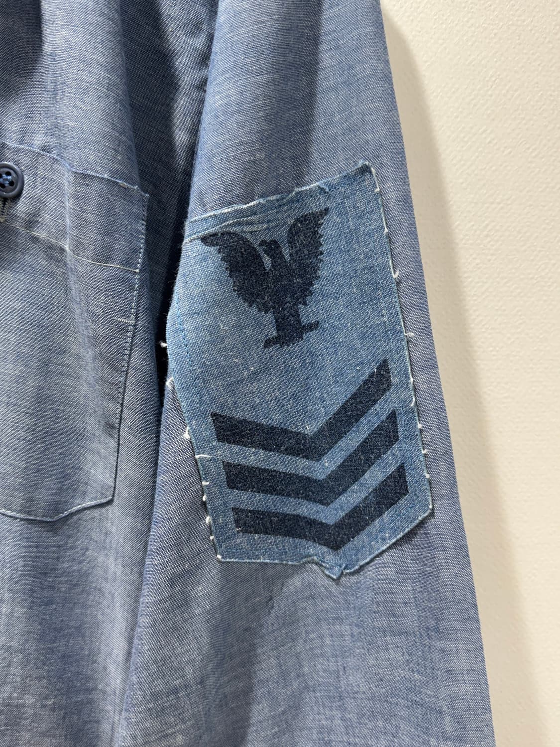 70s 오리지널 Seafarer 미해군 샴브레이 셔츠 상품이미지3