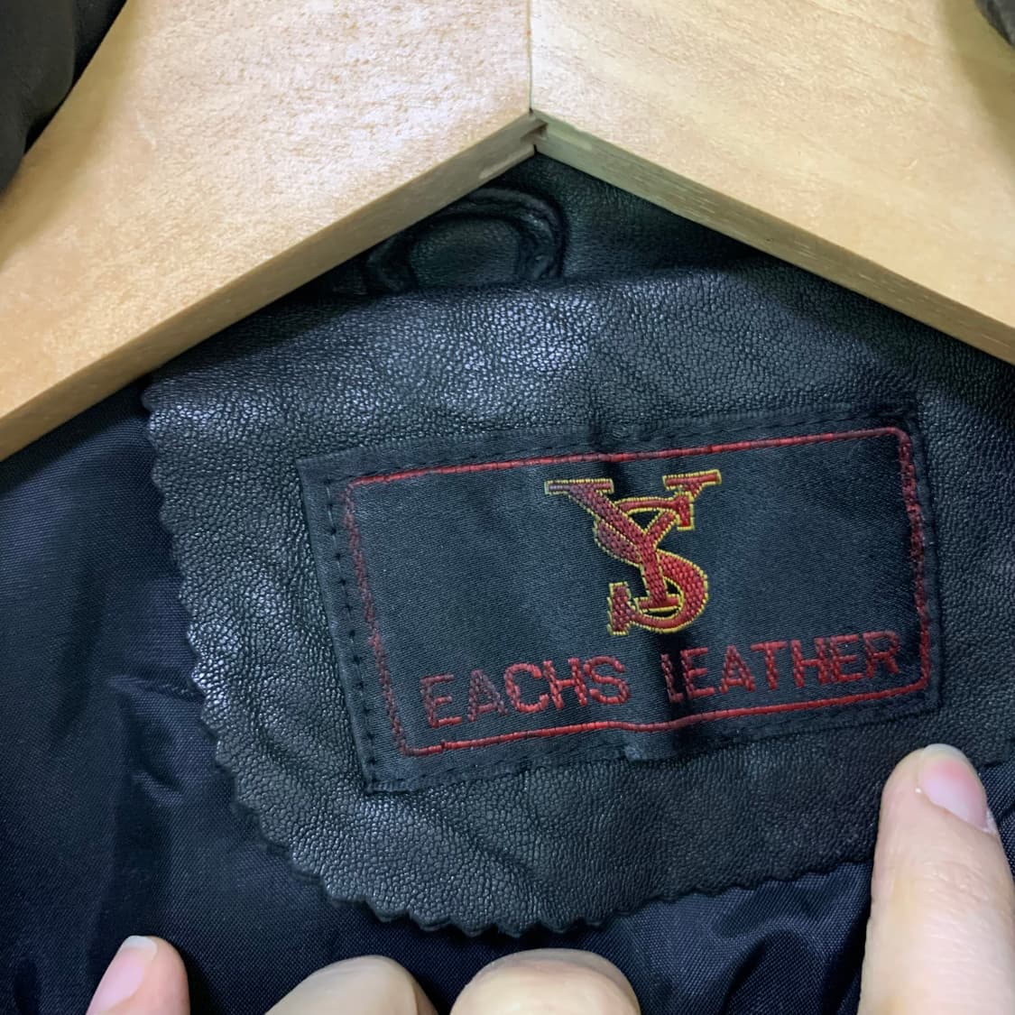 빈티지 블랙 리얼레더 하이넥 소가죽 오버핏 블루종 봄버 자켓 상품이미지9