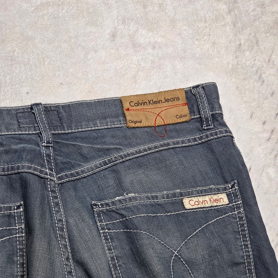 캘빈 클라인 워시드 블루 데님팬츠 상품이미지2