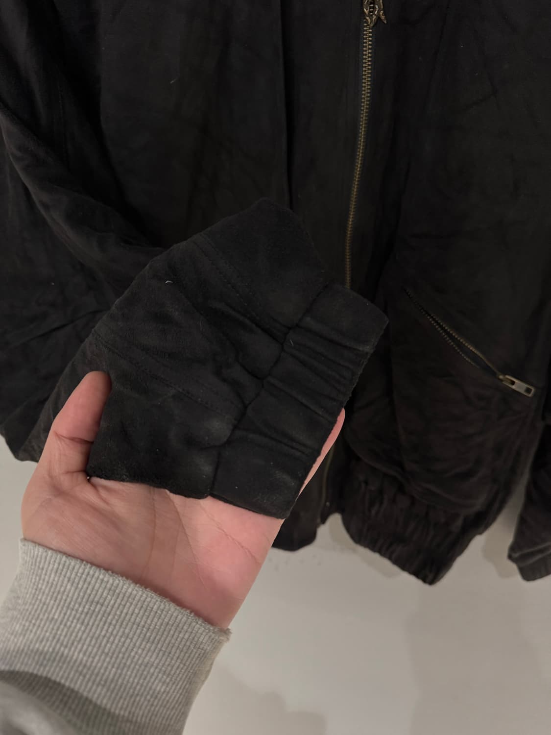 La Mode Goji 디테일 벨벳 봄버자켓 상품이미지7