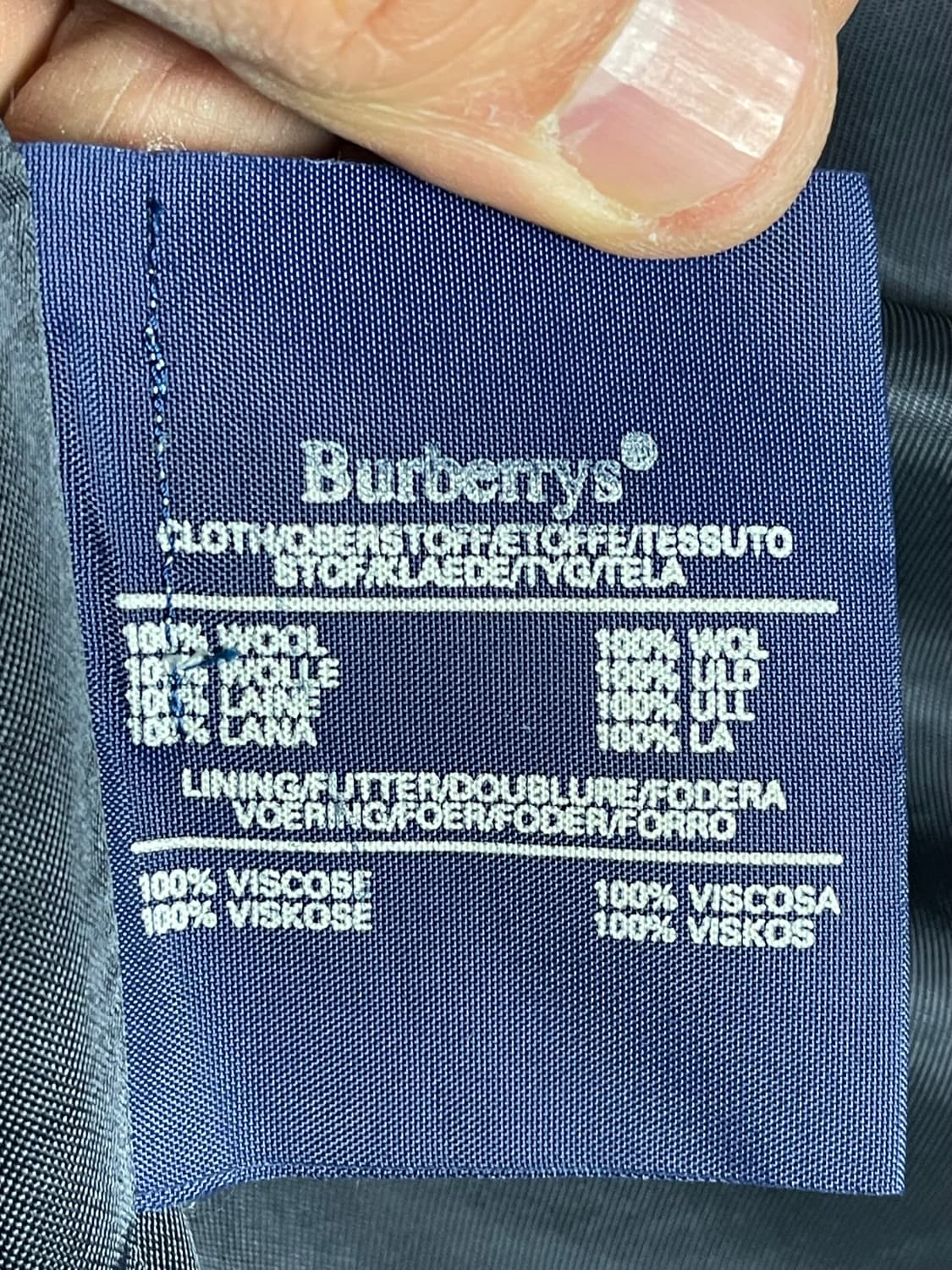 버버리 런던 영국판 네이비 금장 투버튼 블레이저100 상품이미지9