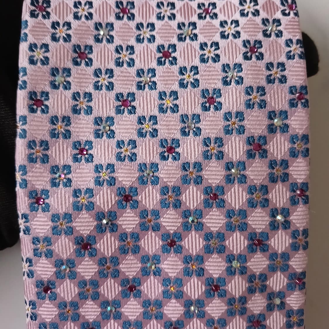 밀라숀 실크 핑크 플라워 패턴 넥타이 8.4cm 새상품 A19313
 상품이미지6