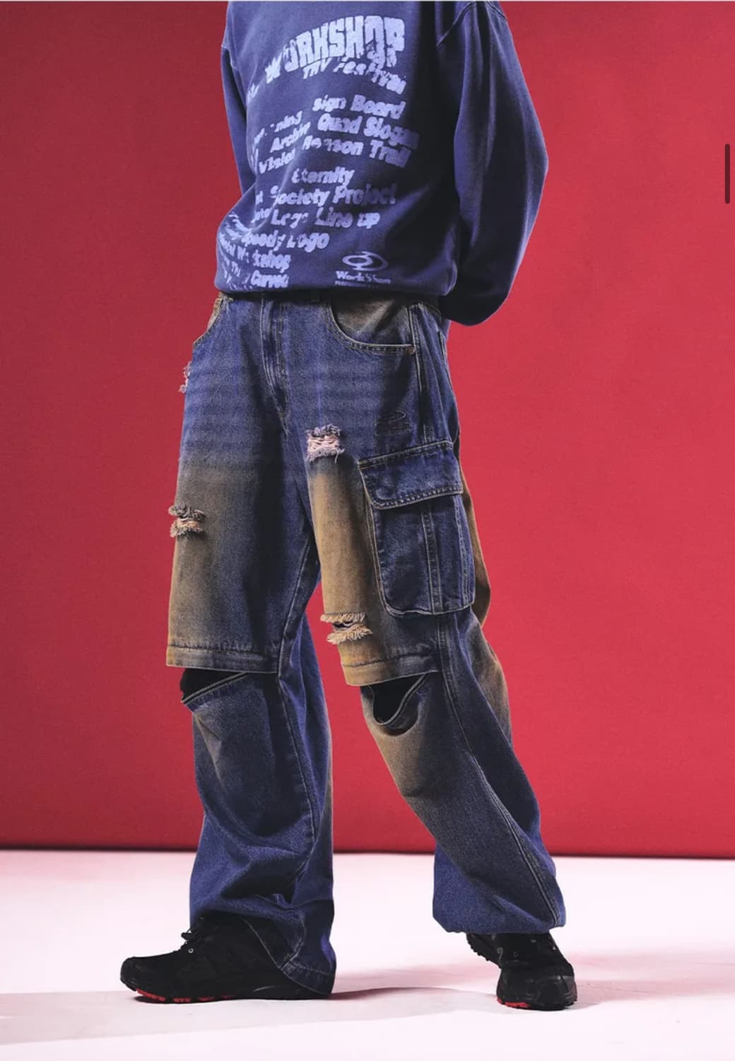 트래블 카고 데님 팬츠 상품이미지5