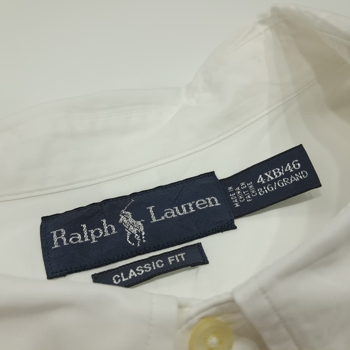 CL478 4XB 폴로 코튼 버튼다운 화이트 셔츠 남방 상품이미지3