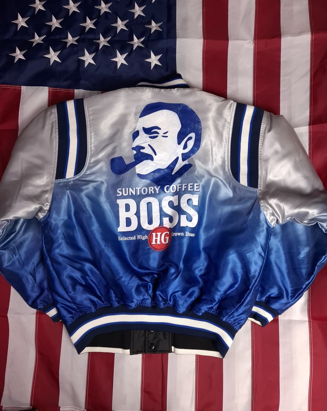 오리지날 90's 일본판 산토리보스커피 리버서블 스타디움 자켓 상품이미지1