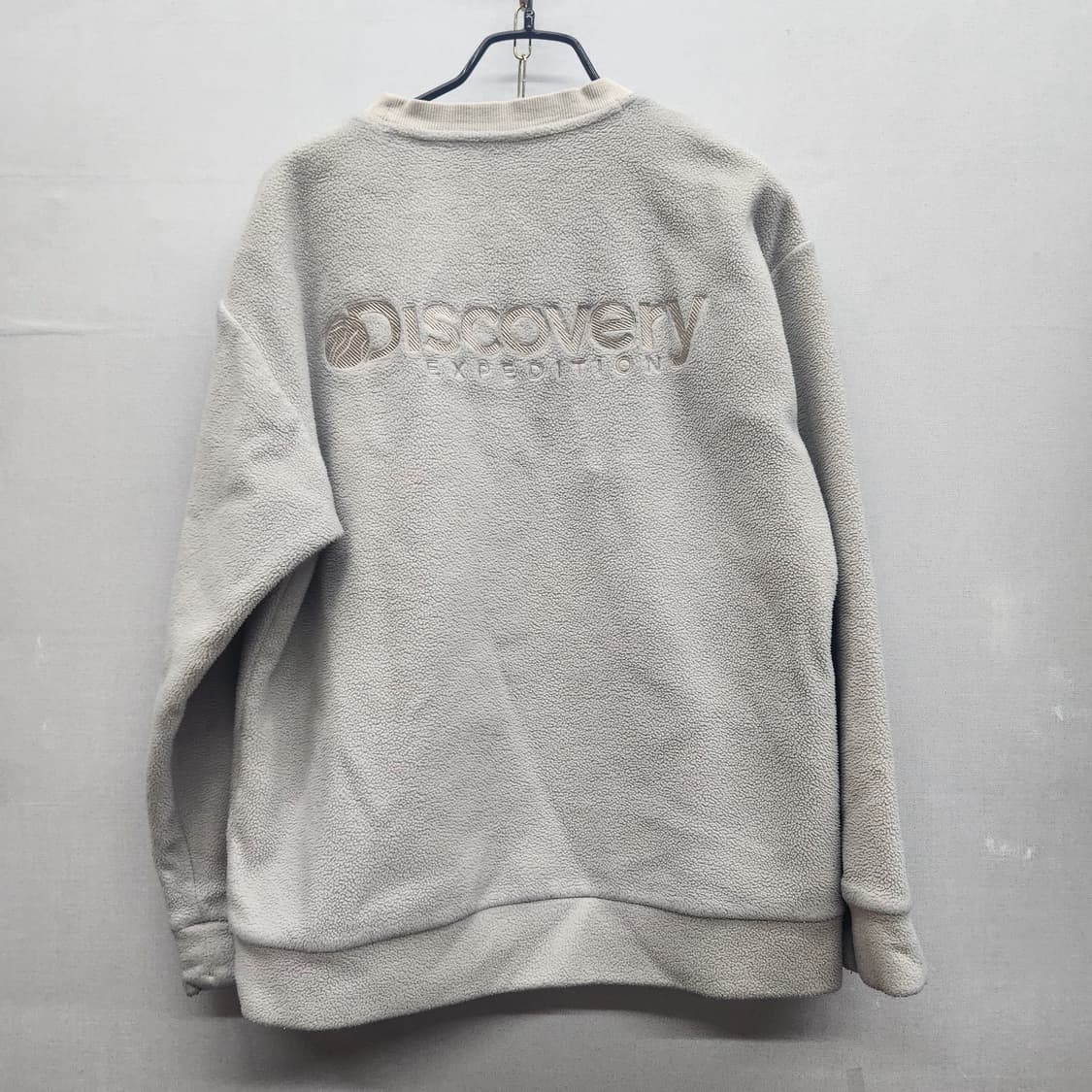 디스커버리 백 빅로고  후리스 원포켓 맨투맨 M 상품이미지3