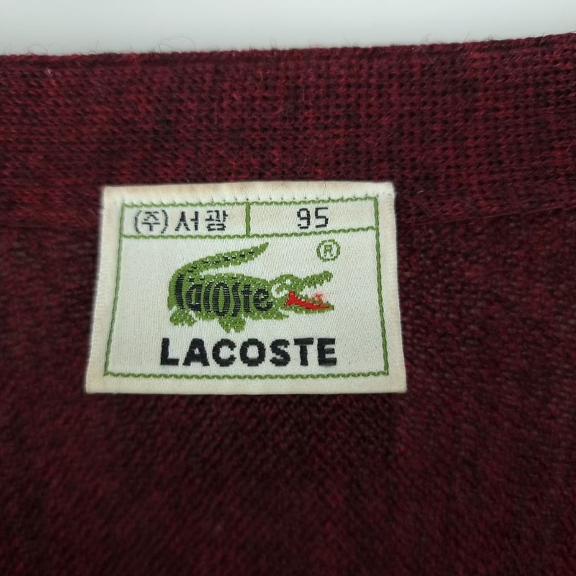 [라코스테] 서광 로고 패치 빈티지 브이넥 니트 가디건 M18941 상품이미지7