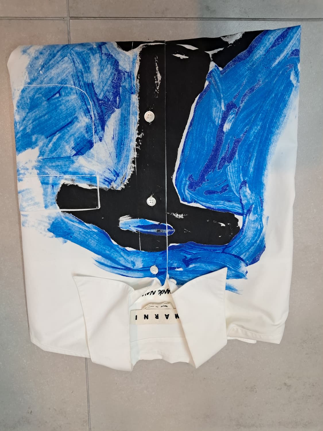 마르니 화이트 그래픽 셔츠 48 상품이미지4