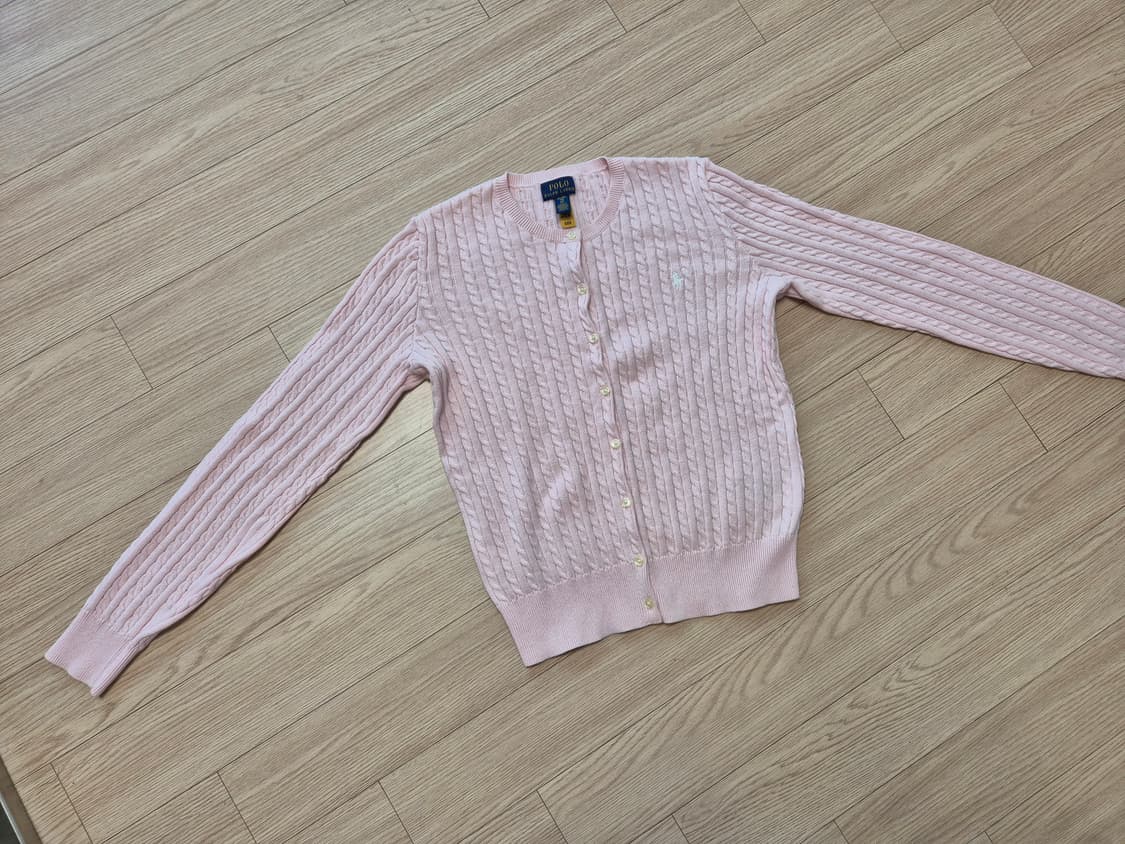 폴로랄프로렌 핑크 케이블 코튼 가디건 XL 상품이미지4