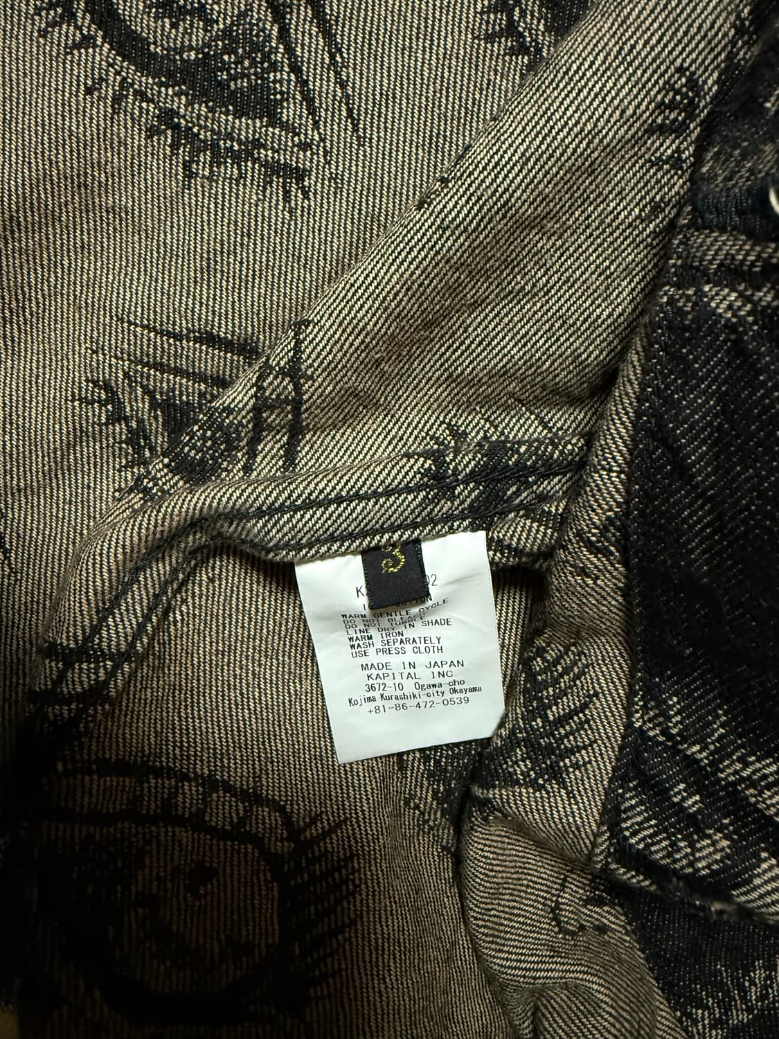 [3,L] 캐피탈 스피크이지 데님 써드 자켓 블랙 팝니다  상품이미지4