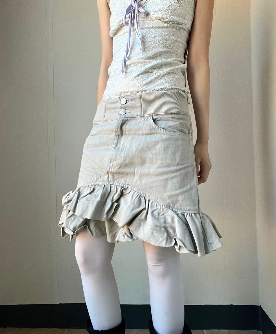 Balloon mute gray skirt 상품이미지2