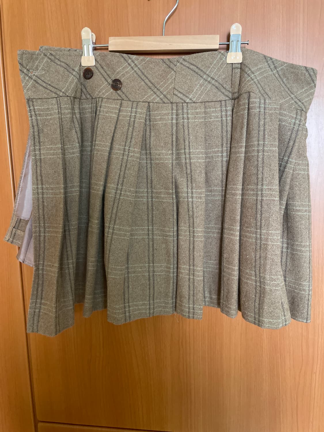 체크 레이어드 스커트 상품이미지1