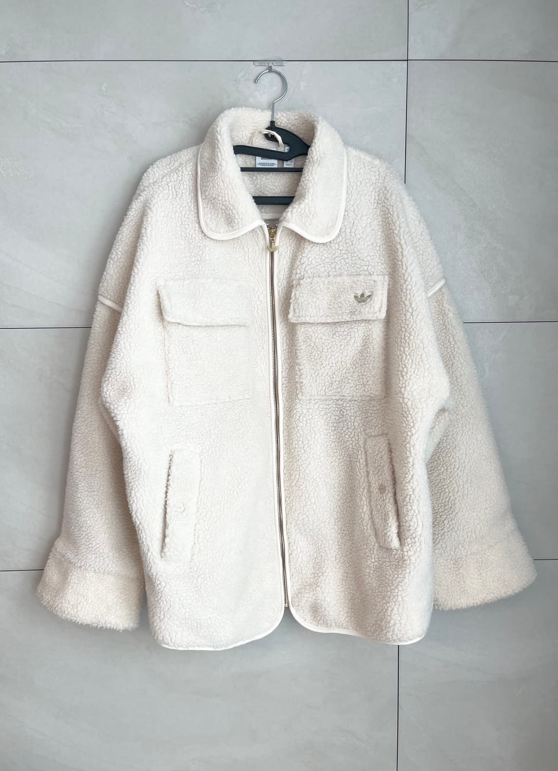 아디다스 쉐르파 후리스 자켓 아이보리/골드 [M] 상품이미지1