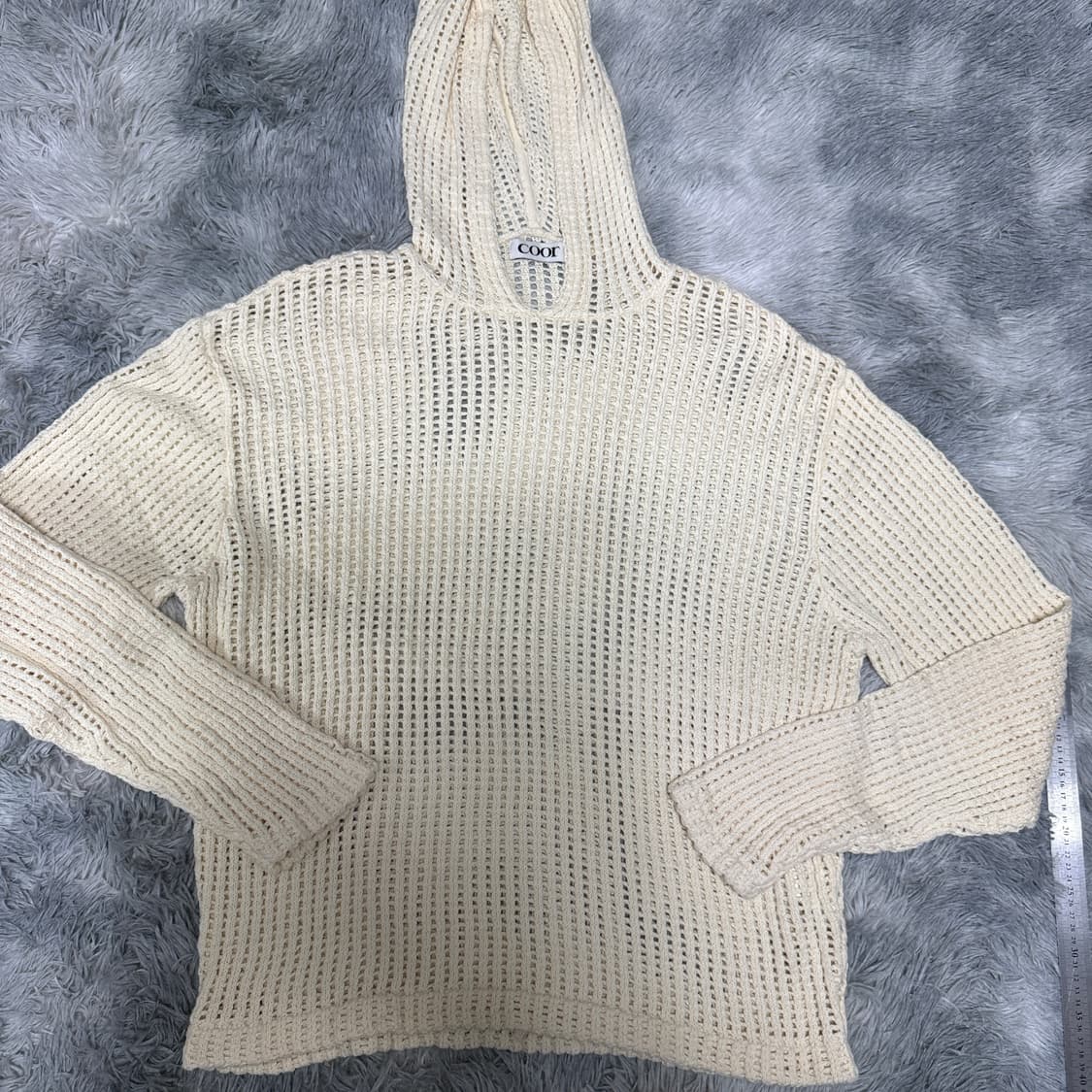 쿠어 그물 후드티 L사이즈 거의새것 상품이미지1