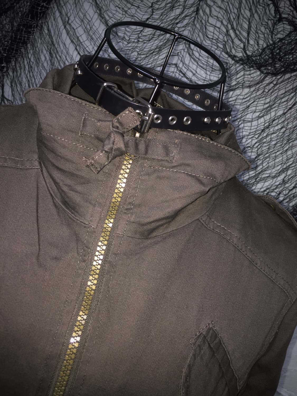 grunge y2k gold button brown jacket 상품이미지6