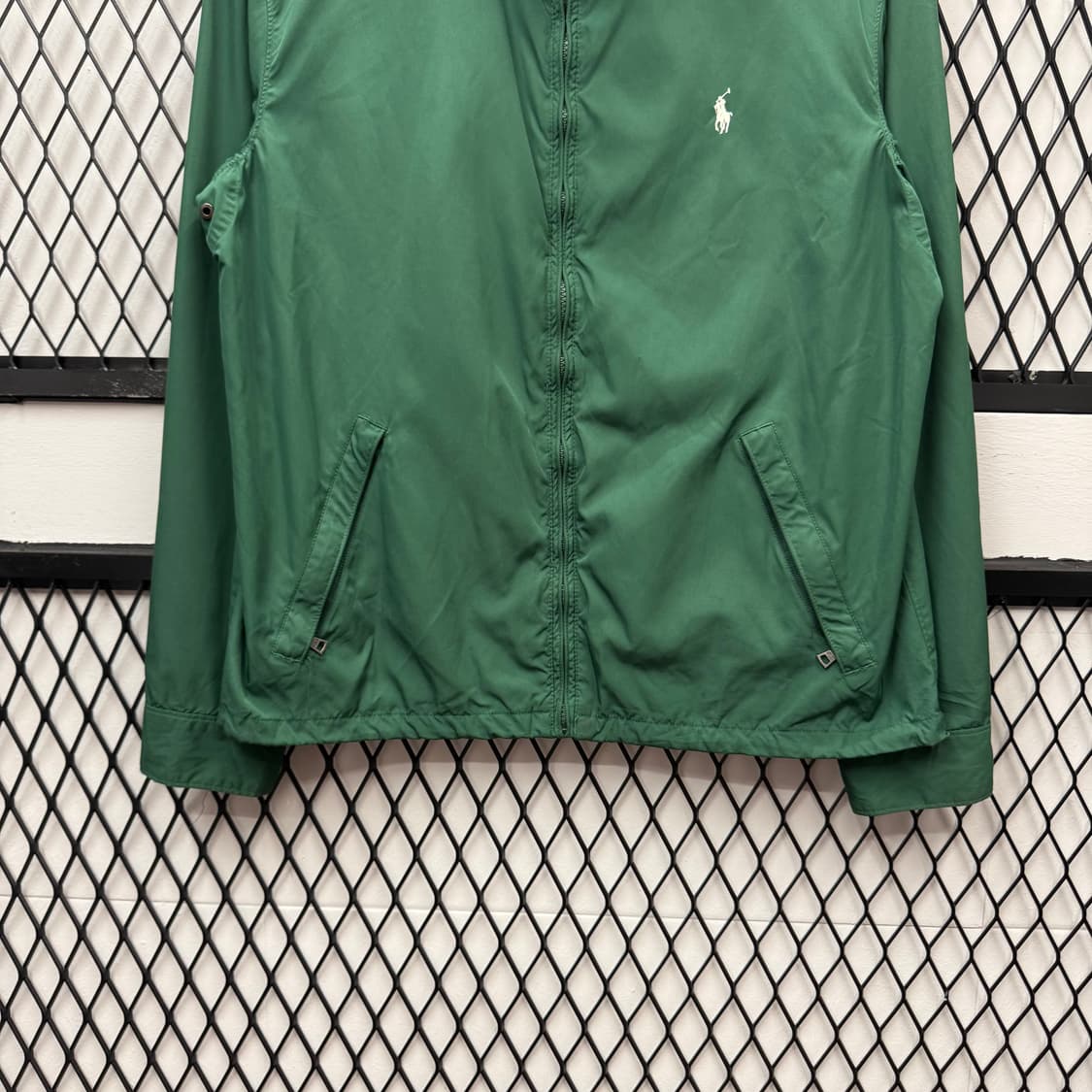 00s 폴로 랄프로렌 해링턴 자켓 안감 플리스 디테일 딥그린 상품이미지4