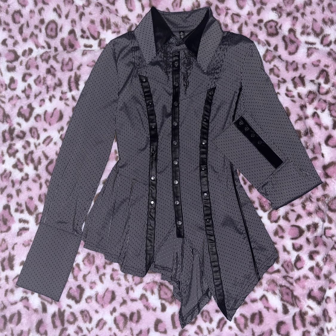 오즈온 셔츠 오리엔탈 동양 블랙 언발  상품이미지1