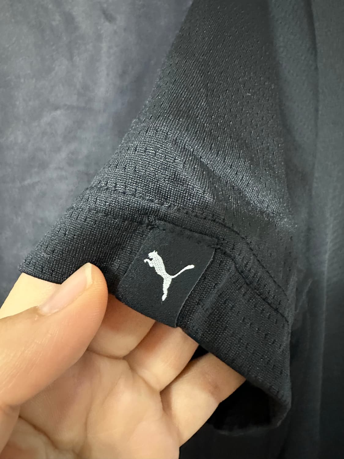 푸마 PUMA 블랙 기능성 메쉬 반팔 티셔츠 실측 M 스포츠웨어 상품이미지3