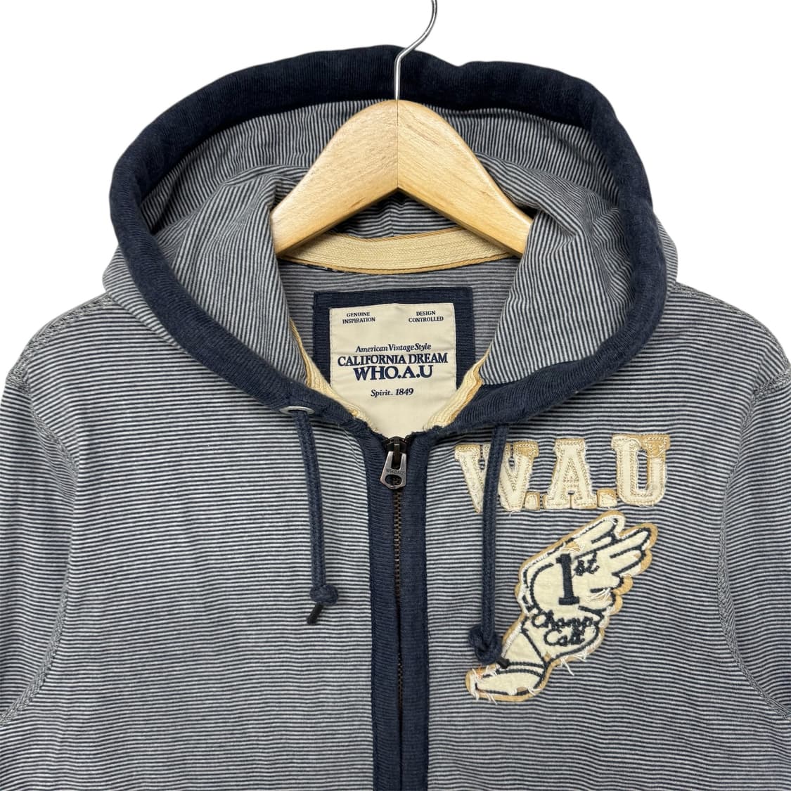 후아유 y2k 스트라이프 후드집업 상품이미지2