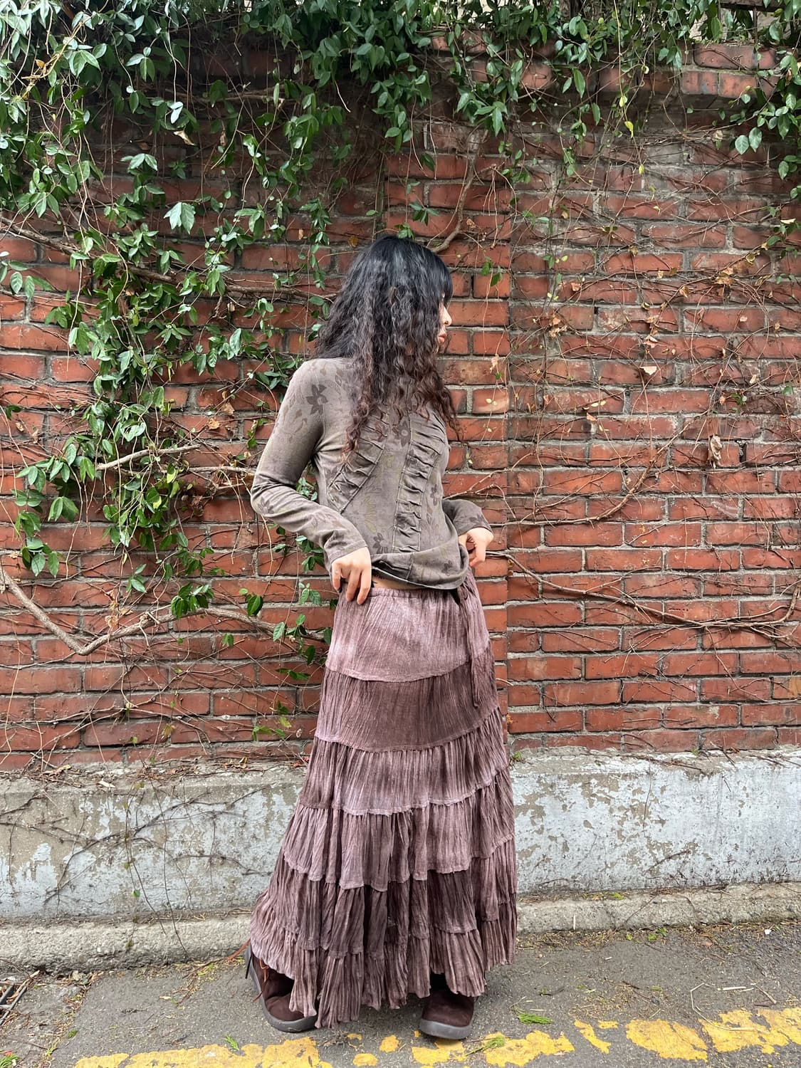 그런지 히피무드 타이다이 롱스커트 상품이미지2