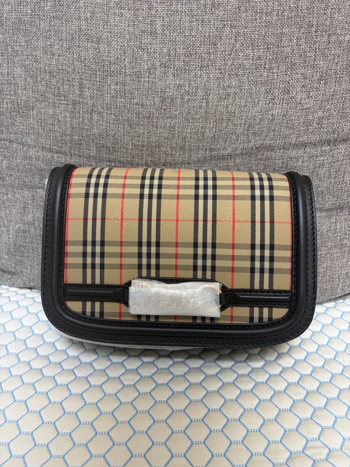 버버리 체크 링크 숄더백 블랙 새제품(풀구성) 상품이미지1