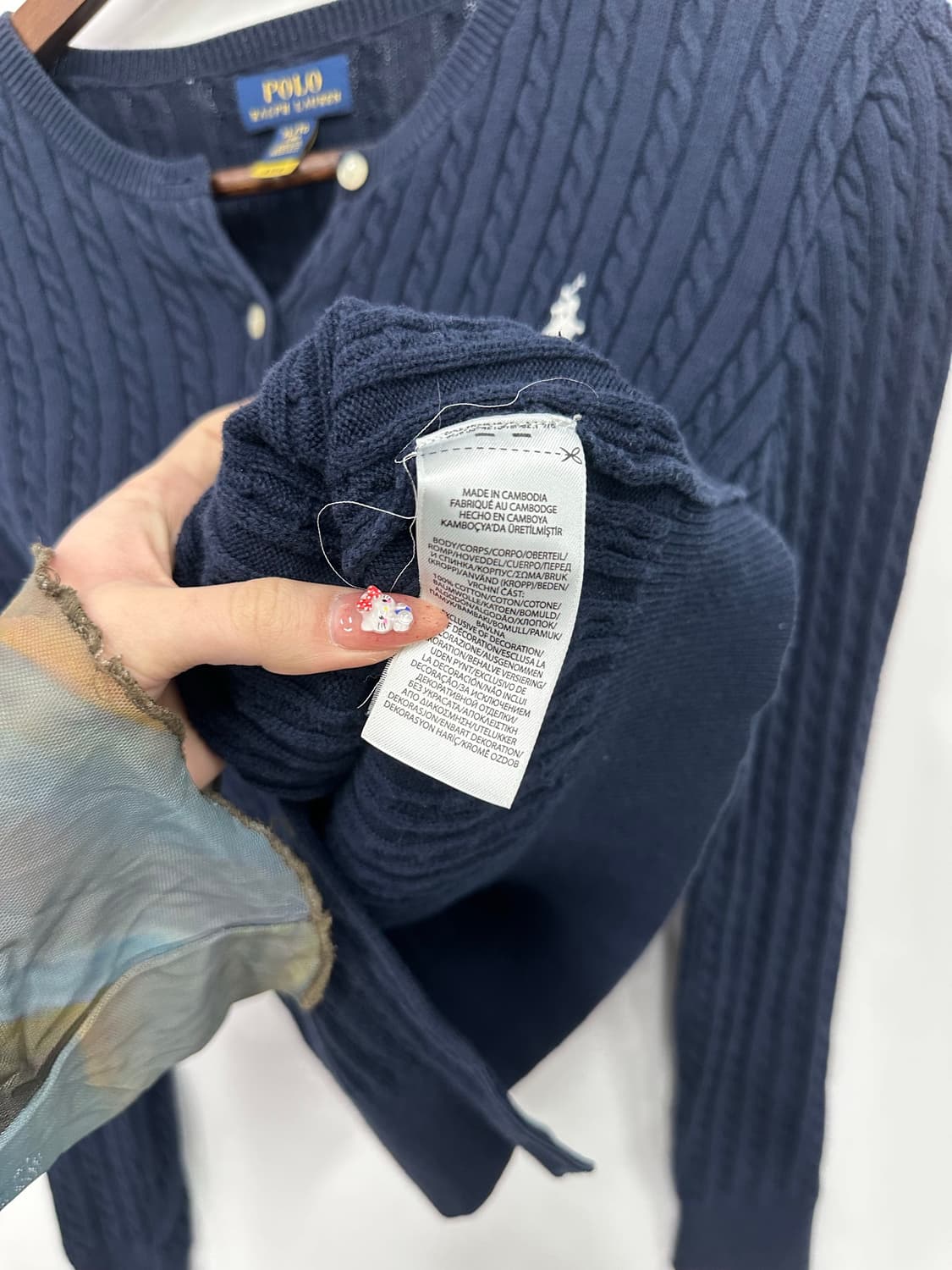 폴로 네이비 니트 가디건  상품이미지4