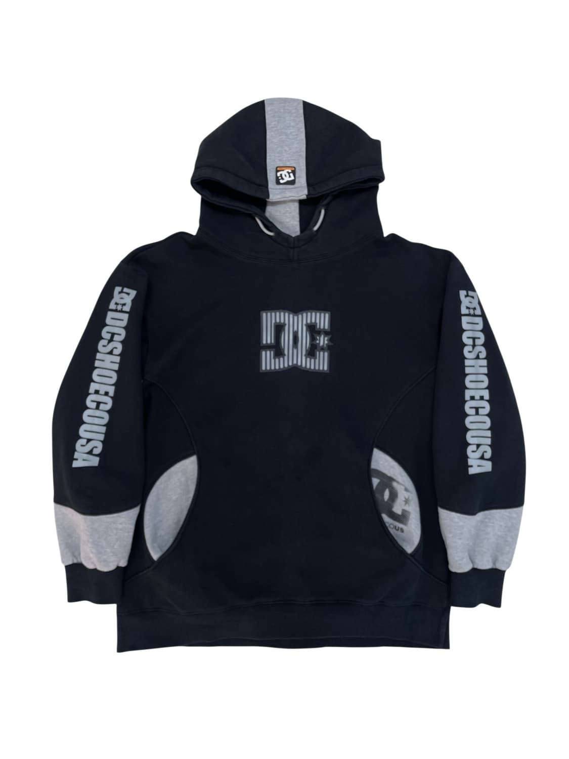 [L] D.C shoes 디씨슈즈 러버 로고 배색 후드티셔츠 상품이미지1