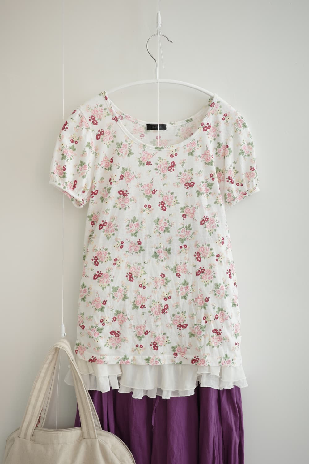  Organic floral half tee-shirts 상품이미지1