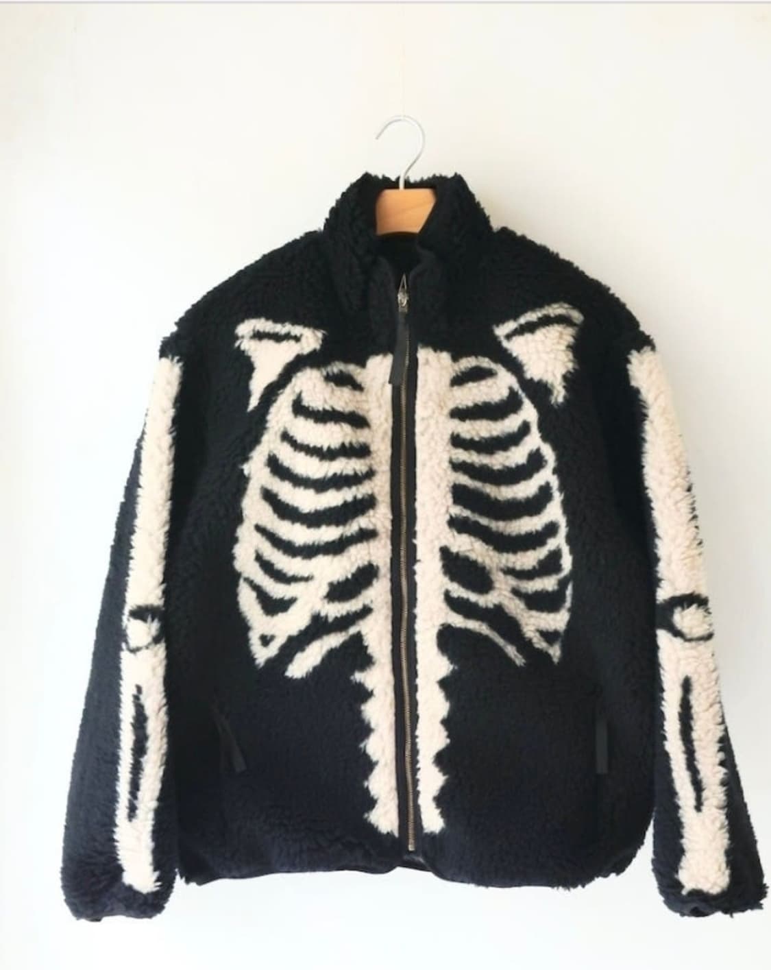 5사이즈 KAPITAL 캐피탈 BONE무늬 뽀글이 리버시블 블루종 블랙 상품이미지1