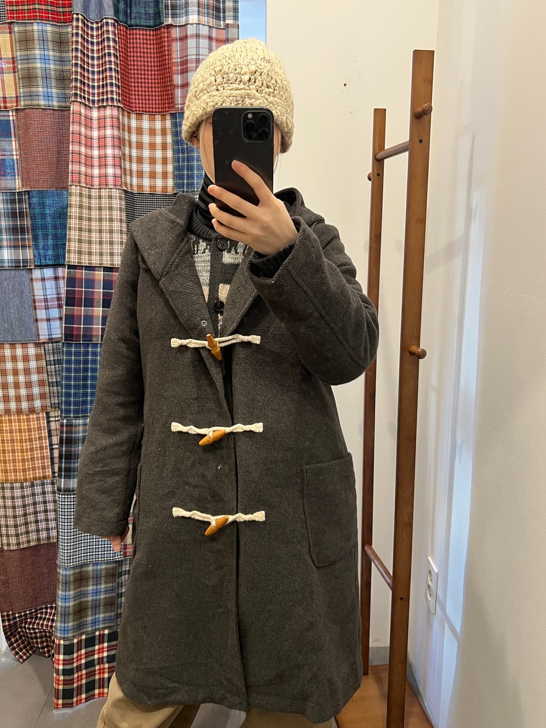 Nico and 그레이 롱 더플 코트 상품이미지4