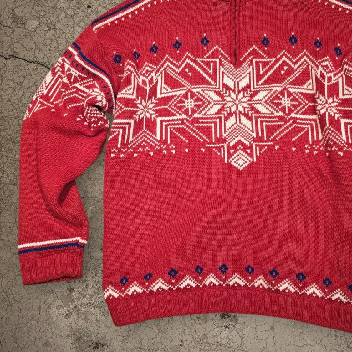 90s Vittorio Rossi 하프집업 노르딕 스웨터 상품이미지3