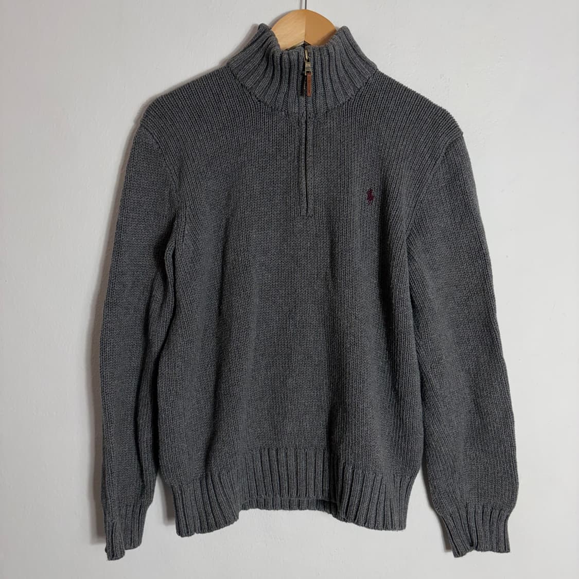 폴로 랄프로렌 하프집업 니트 그레이(M) 상품이미지1