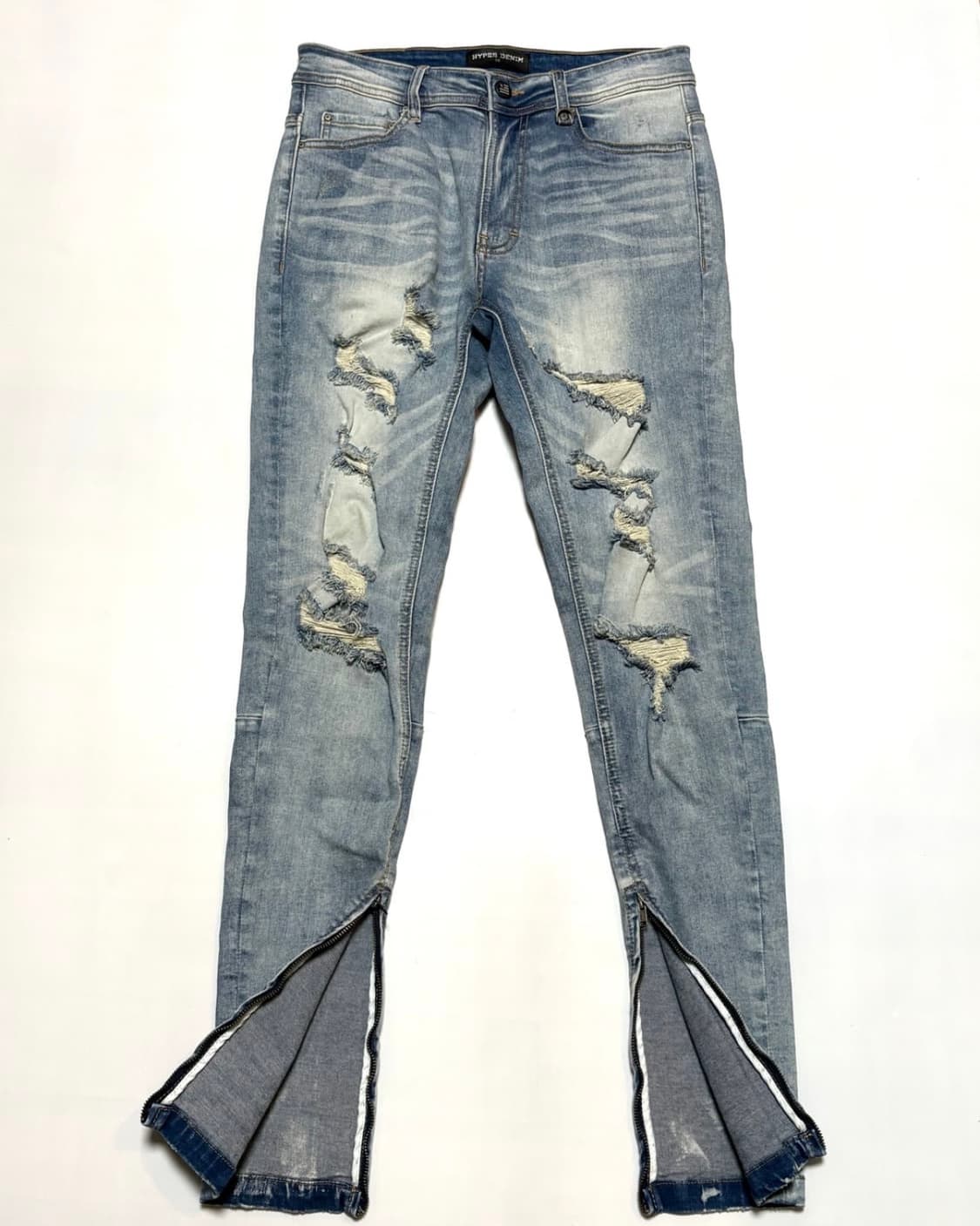 하이퍼데님 라이트블루 지퍼 진 상품이미지2