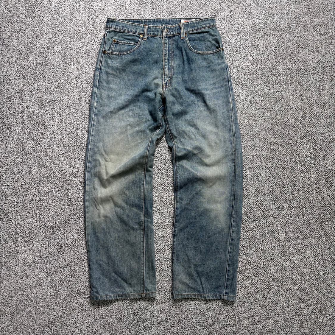 빅존 재팬 스트레이트 핏 워싱 데님 팬츠 상품이미지3