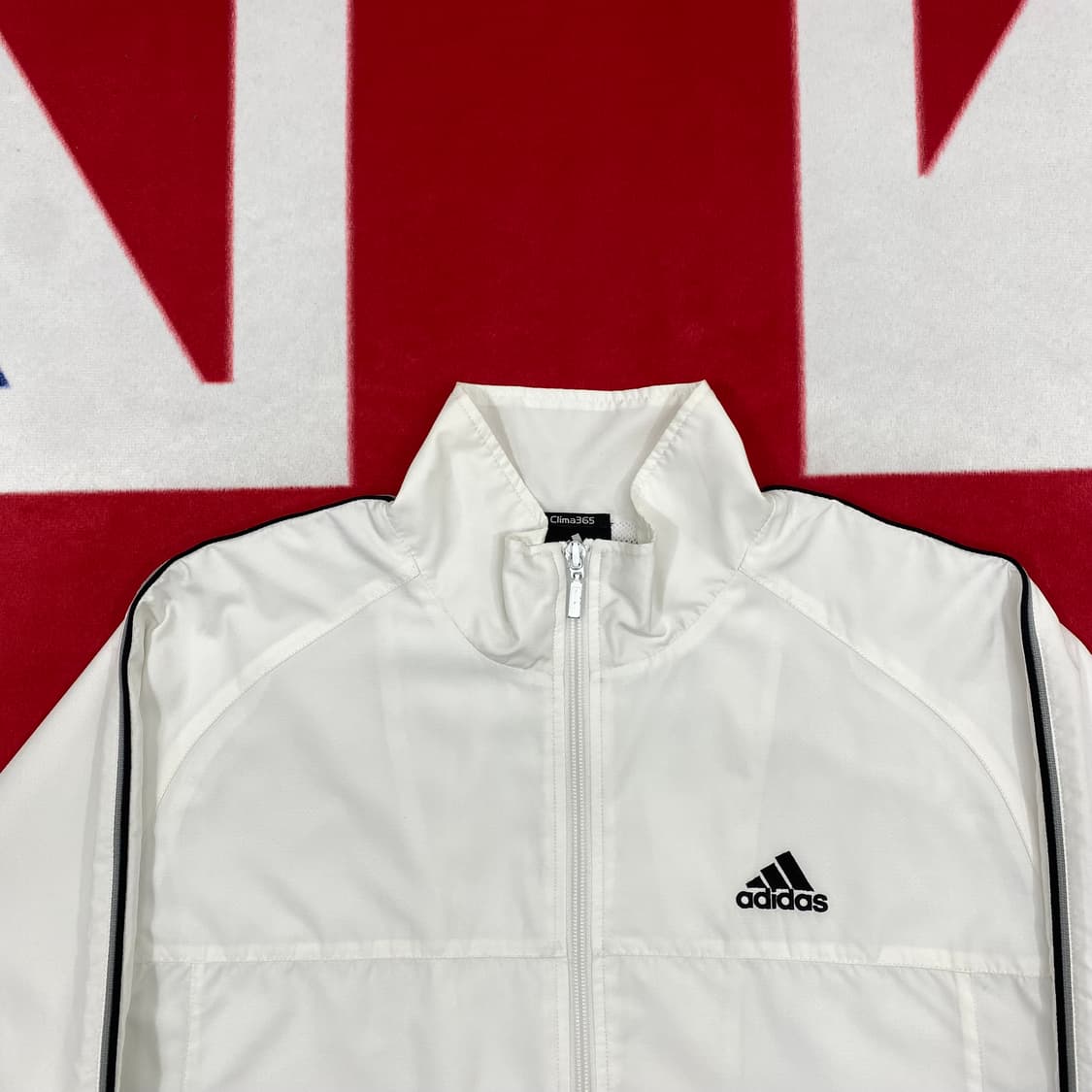 아디다스 화이트 바람막이 S 실측L 상품이미지3