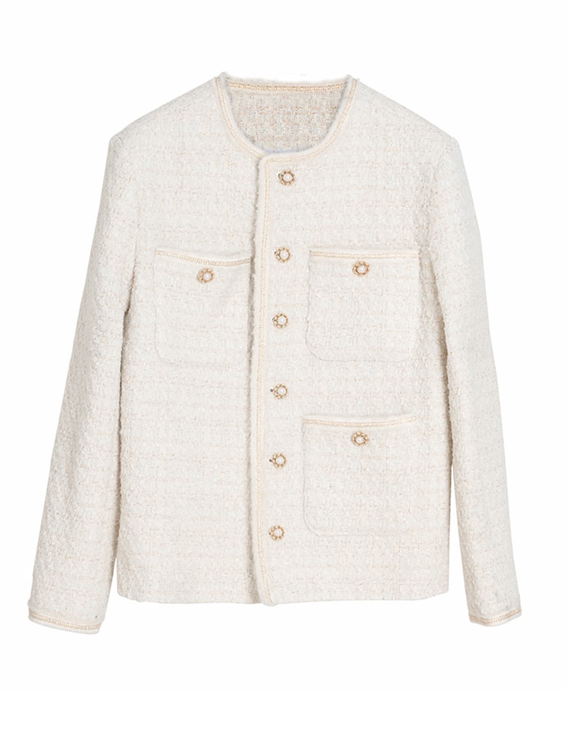 엑스오디너리 트위드 자켓 화이트 상품이미지1