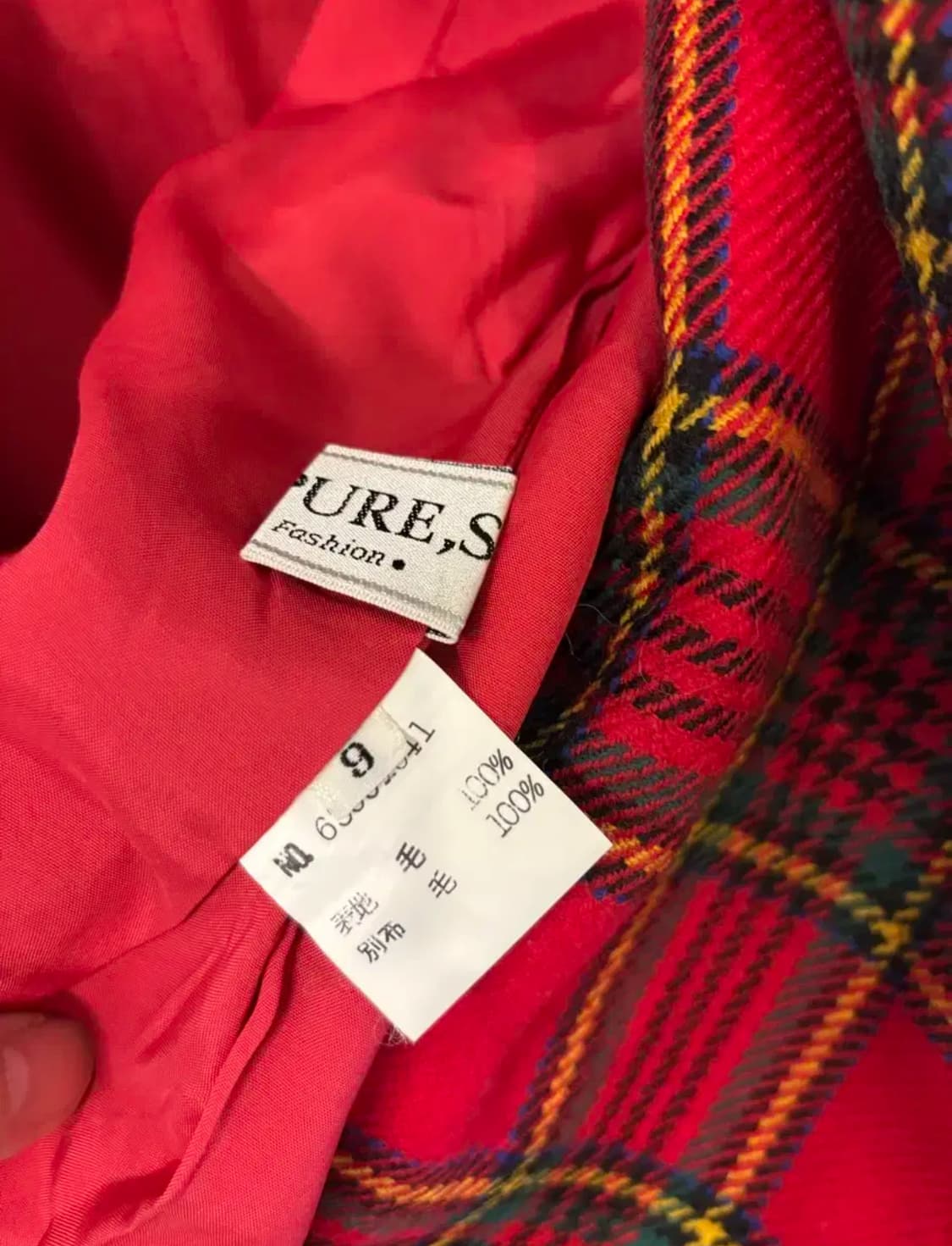 빈티지 타탄체크 울 자켓 상품이미지4