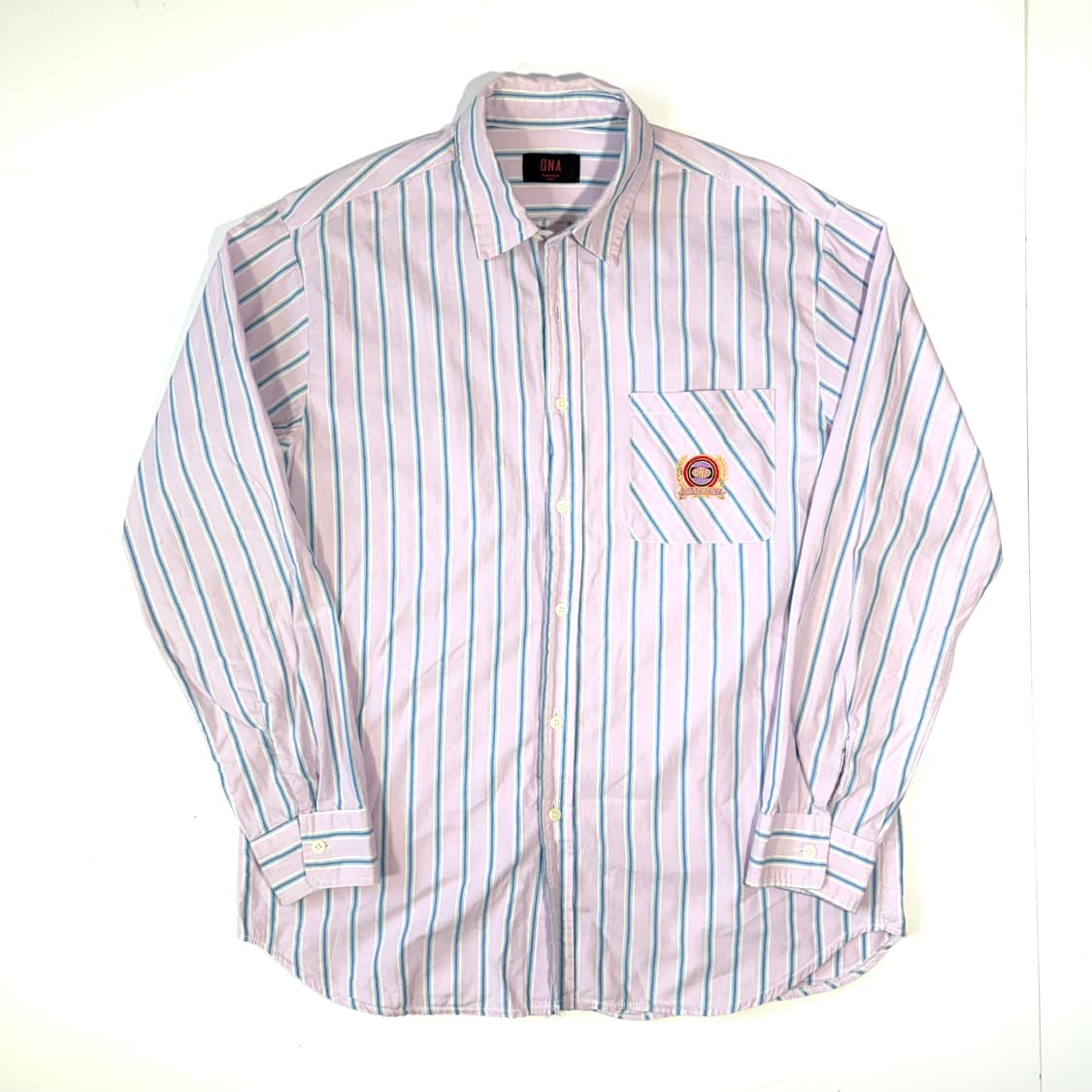 ONA 핑크 스트라이프 셔츠 L 상품이미지1