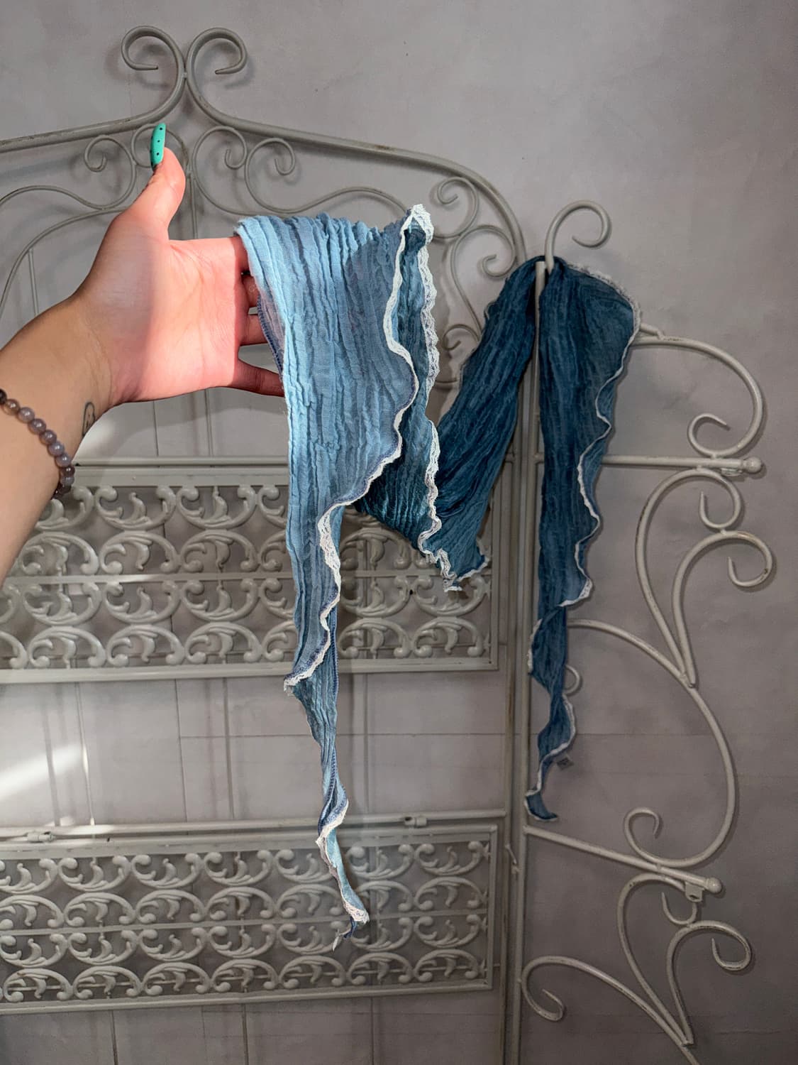 Mute blue lace scarf 상품이미지3