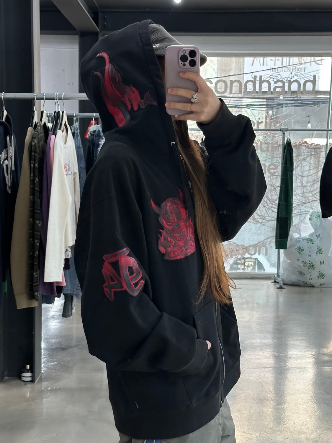 슈프림 22SS 데몬 빅로고 후드집업 상품이미지3