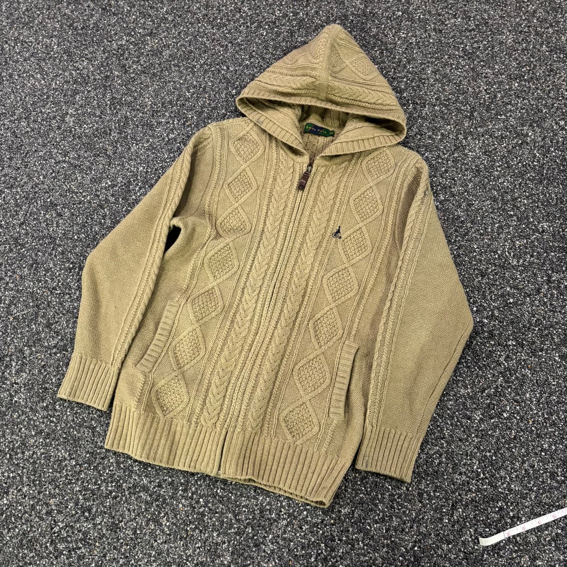 빈폴 케이블 후드 니트 집업 상품이미지1