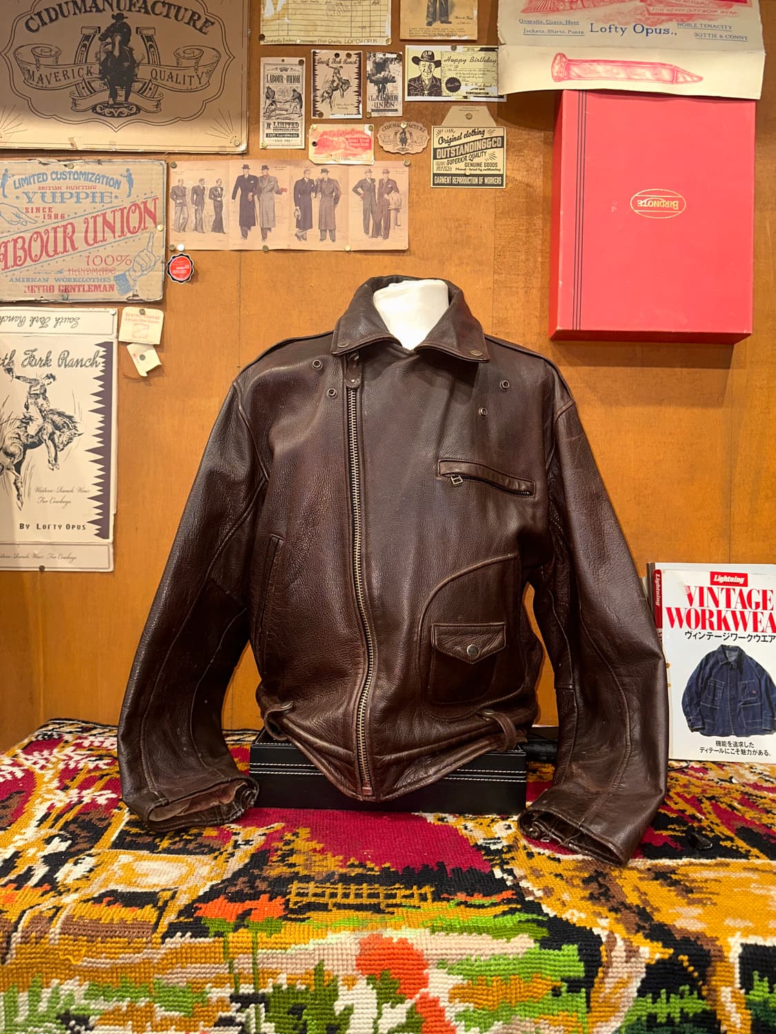 ( L-XL ) 가죽자켓 라이더자켓 바이커자켓 봄버자켓 빈티지가죽 상품이미지3