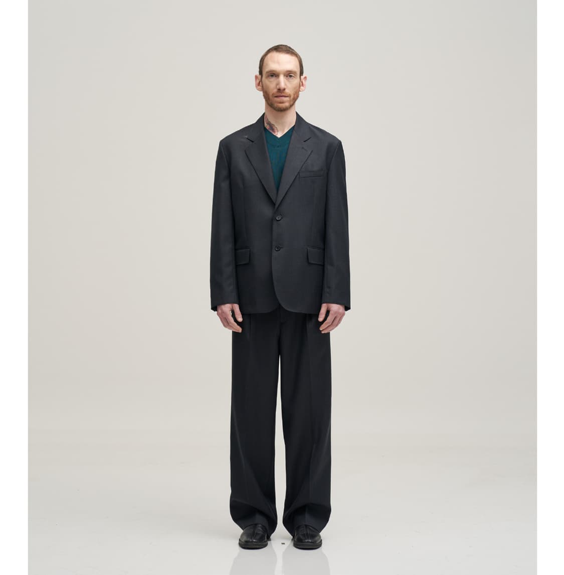 [1] 어나더오피스 레거시 울 블레이저 차콜 / 다크그레이 자켓 상품이미지5