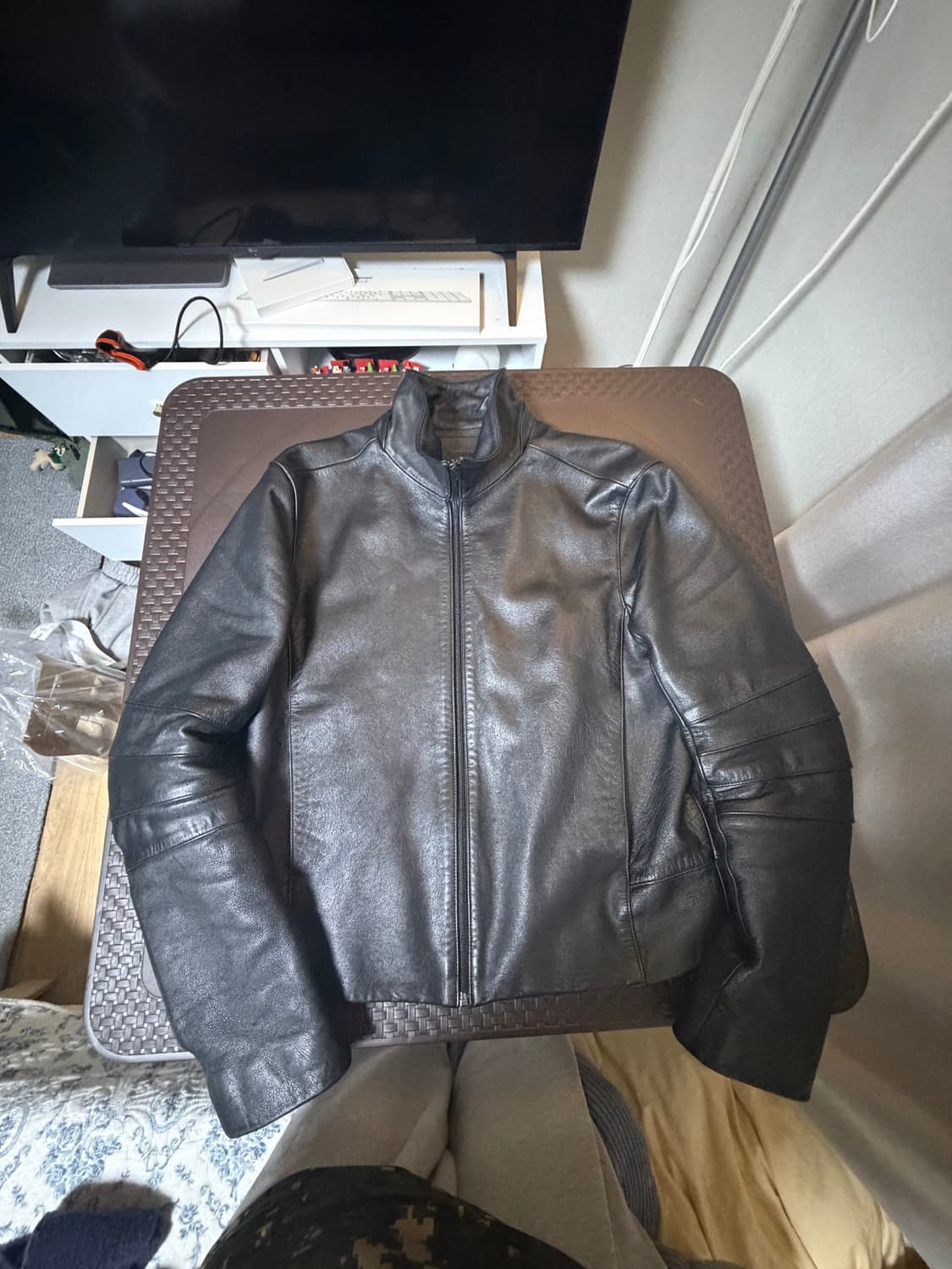 머듈 레더자켓 블랙 2사이즈 상품이미지2