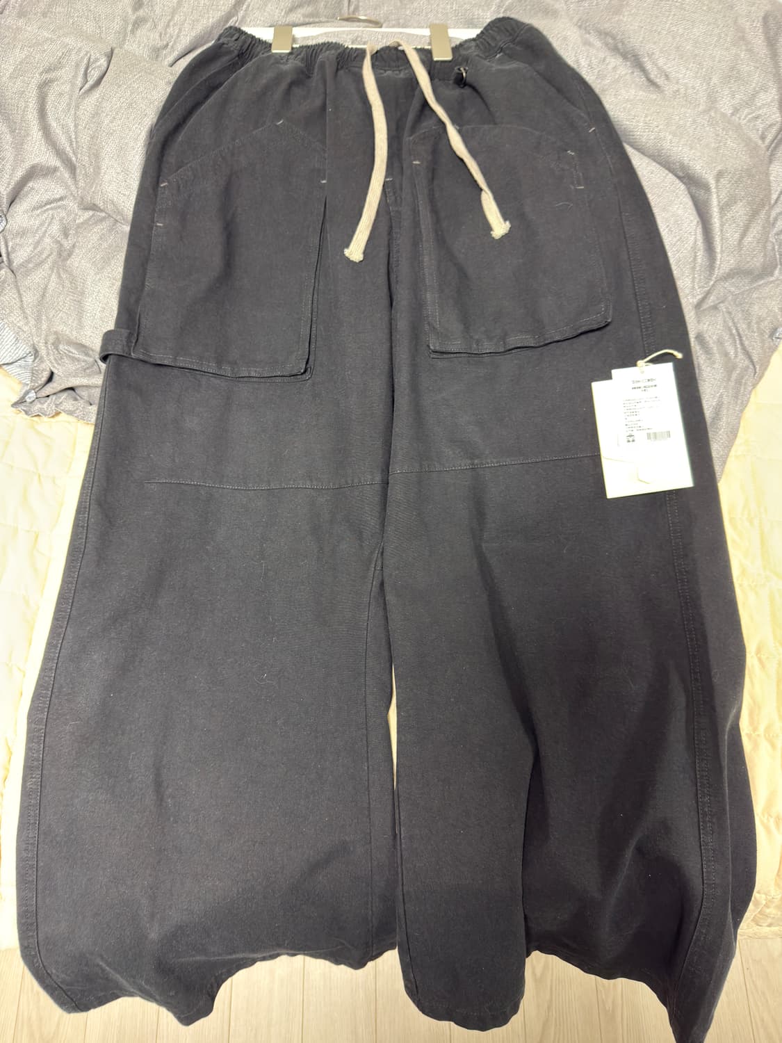 [3] 26ss 폴리테루 페인터 파자마 팬츠 블랙 상품이미지1